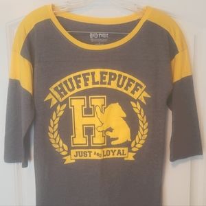 Harry Potter Hufflepuff 3/4 length sleeve tee shirt
